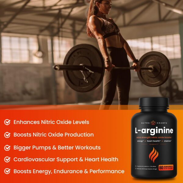 Cajas y frascos NutraChamps L-Arginina