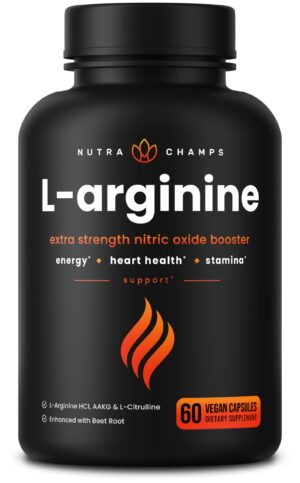 Frasco NutraChamps L-Arginina Premium 5-en-1