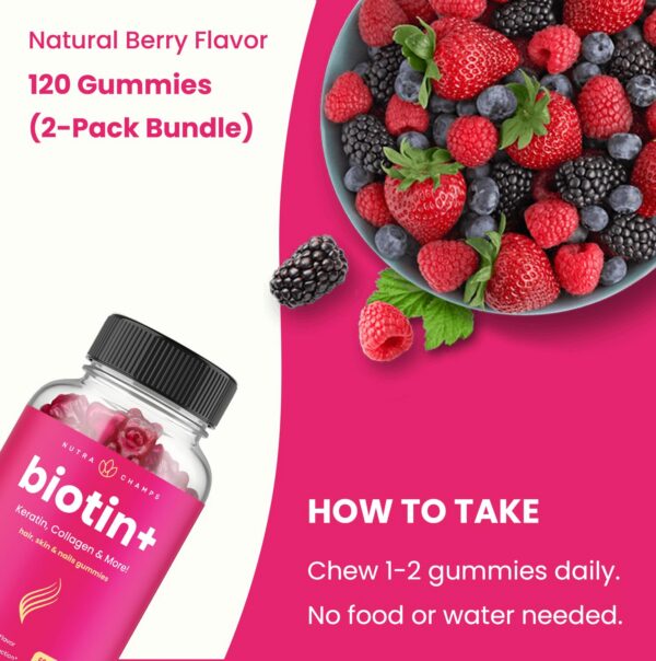 NutraChamps gomitas sabor berries para belleza