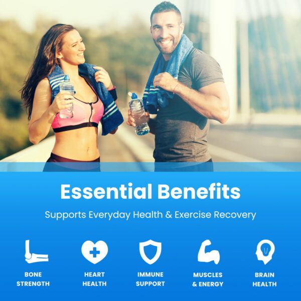 Etiqueta lateral con ingredientes NutraChamps Magnesio Zinc D3