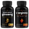 Frente del bundle NutraChamps Ginseng Gold Series y L-Arginine
