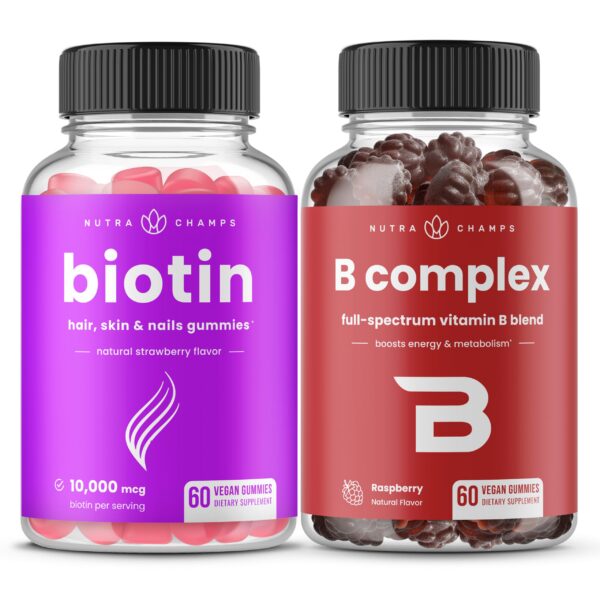 Version 1.0.0 NutraChamps gomitas biotina complejo B suplemento saludable