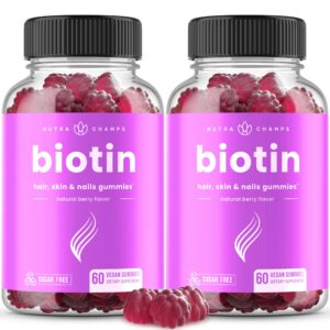 Gomitas de biotina NutraChamps para cabello piel y uñas