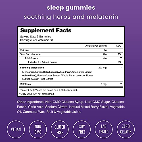 NutraChamps gomitas para dormir sabor natural de frutos rojos