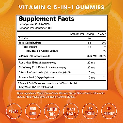 NutraChamps gomitas vitamina c boost inmunidad con saúco