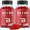 NutraChamps gomitas vitamina d3 y b12 con metil b12 120 unidades