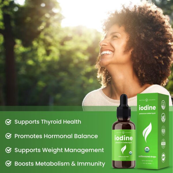 Version 1.0.0 Etiqueta frontal con información de yodo orgánico