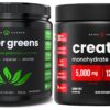 Frente de etiqueta NutraChamps Super Greens y Creatine Gummies