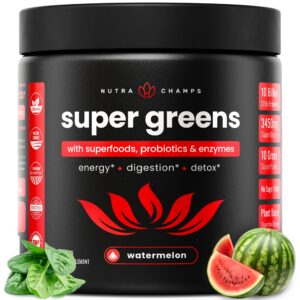 Frente del envase NutraChamps Super Greens
