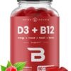 NutraChamps vitaminas d3 y b12 gomitas frambuesa 60 unidades