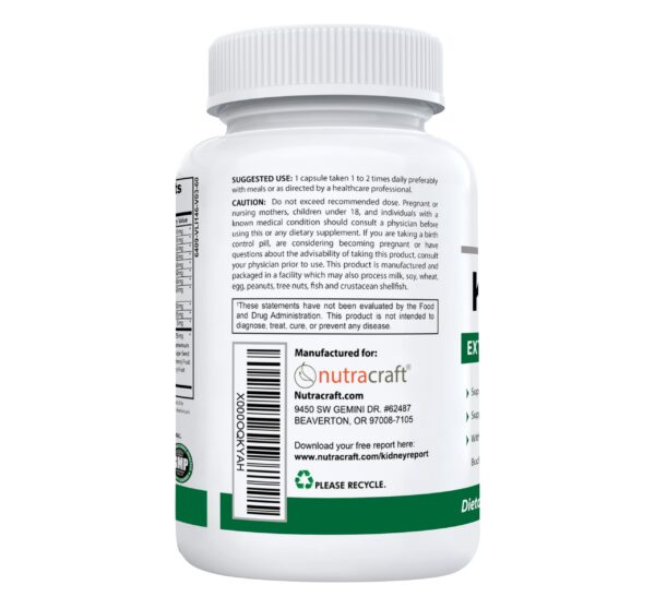 Nutracraft KidneyKind cápsulas vegetales para salud renal