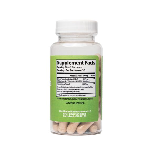 Etiqueta y envase de cápsulas Nutradora