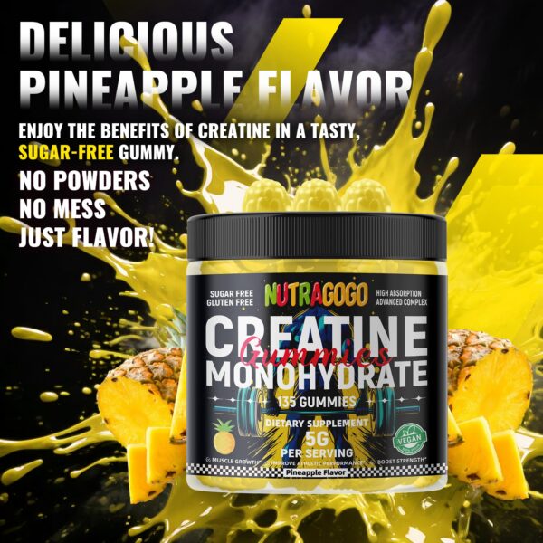 Frasco de gomitas creatina monohidrato 135 gomitas