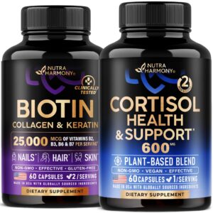 NutraHarmony Biotin Colágeno Queratina cápsulas frontal