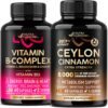 NutraHarmony cápsulas B Complex y Canela Ceilón frasco