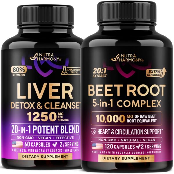 Cápsulas para hígado y remolacha de NUTRAHARMONY