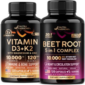 NutraHarmony D3 K2 y Remolacha cápsulas