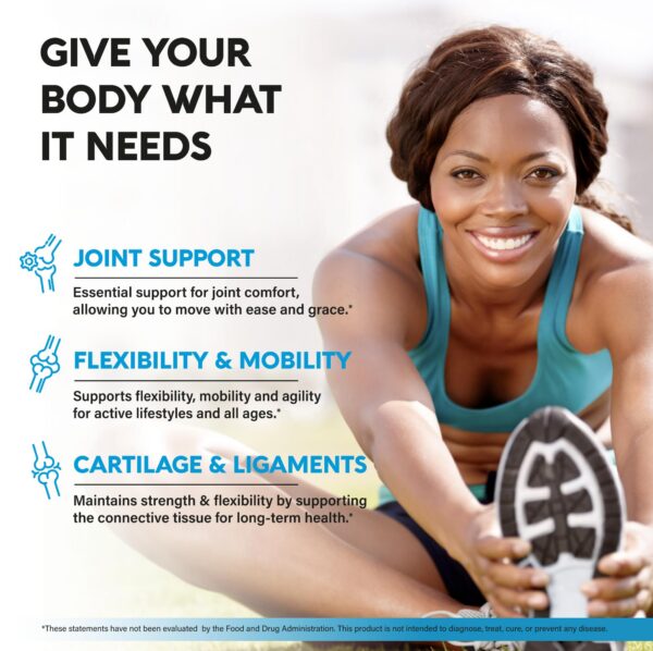 Caja o frasco del suplemento glucosamina colageno