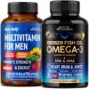 Botella de NUTRAHARMONY multivitaminas para hombres y omega-3