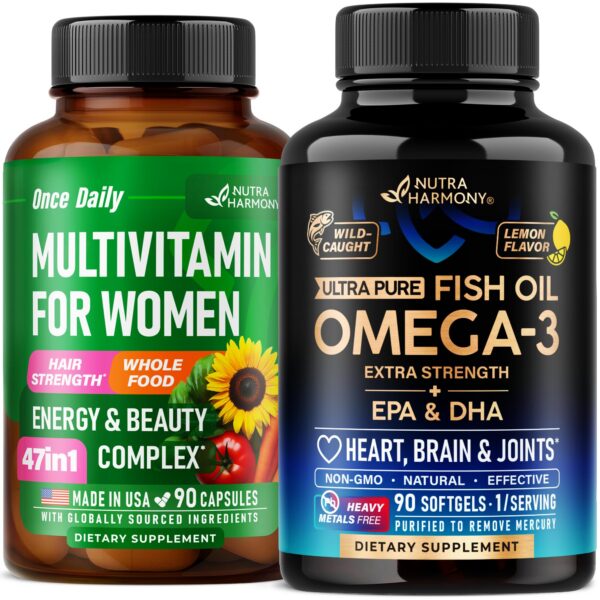Frente de NUTRAHARMONY Multivitamínicos Mujeres Omega-3