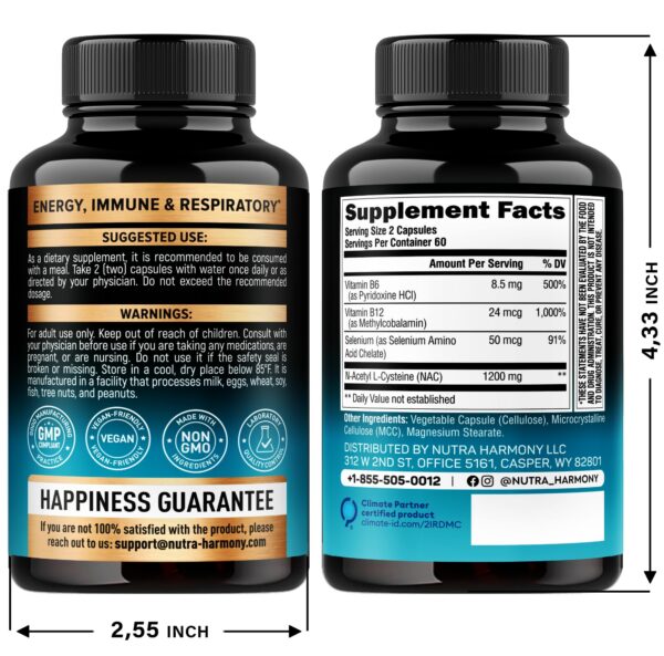 Frasco con NAC y alfa-lipoico NutraHarmony