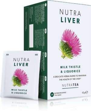 Nutraliver té detox herbal con cardo mariano y cúrcuma