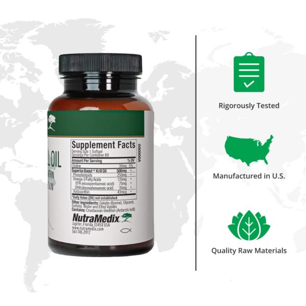 Etiqueta frontal NutraMedix Krill Oil 500 mg