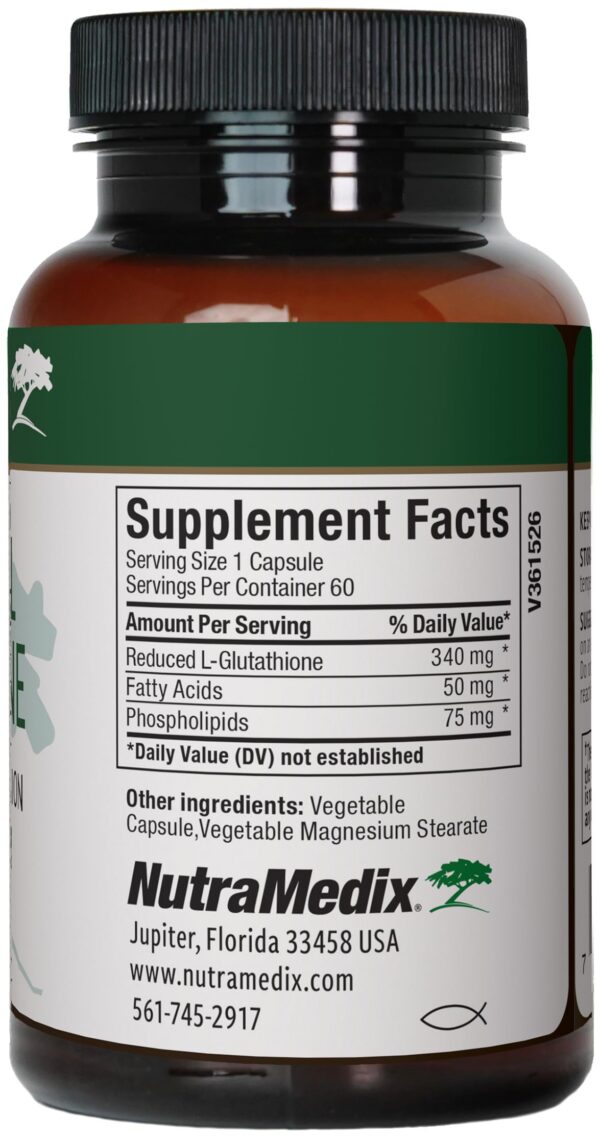 NutraMedix glutatión cápsulas etiqueta frontal