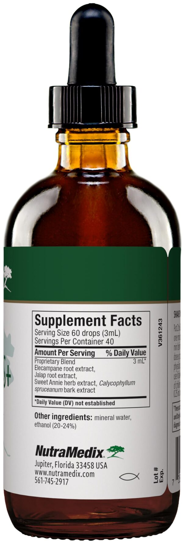 Frasco con gotero de Nutra-BBS+ y etiqueta