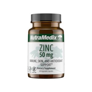 Frasco de NutraMedix Zinc 50 mg - 60 cápsulas
