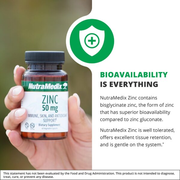 Cápsulas de zinc 50 mg de NutraMedix