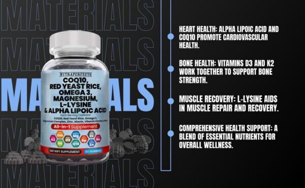 Frasco con gomitas y etiqueta