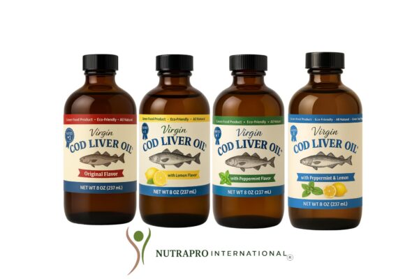 Version 1.0.0 Etiqueta de Virgin Cod Liver Oil