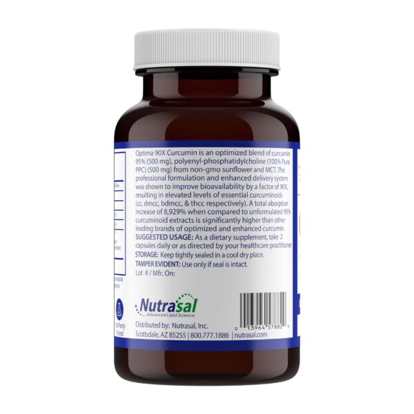 Etiqueta del producto Optima 90X Curcumina