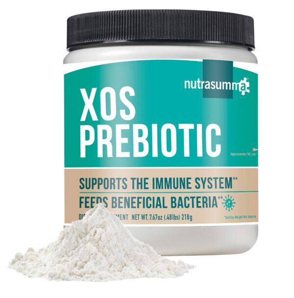 Nutrasumma XOS prebiótico polvo 218 g para salud intestinal y digestiva