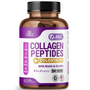 Frente de la botella Nutreb Colágeno Péptidos