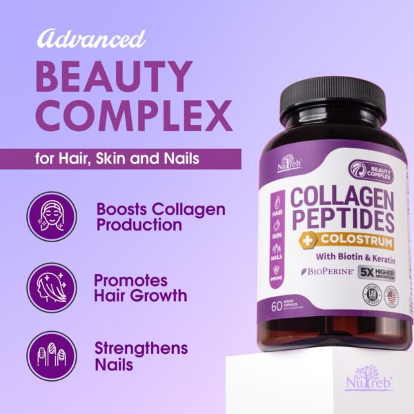 Detalle de ingredientes: colágeno hidrolizado y calostro