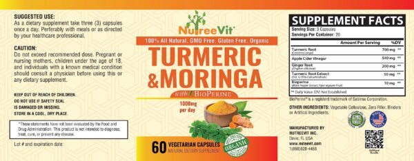 NutreeVit cúrcuma cápsulas orgánicas