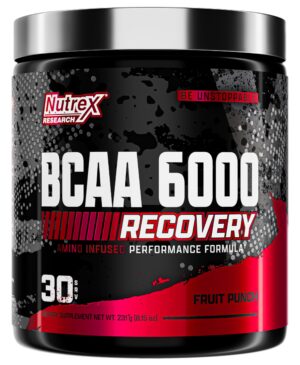 Nutrex BCAA Powder 6000 frasco frontal etiqueta