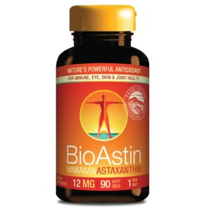 Botella de Nutrex BioAstin antioxidante 90 cápsulas 12mg