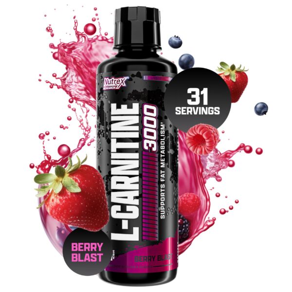 Version 1.0.0 Nutrex L-Carnitine 3000 Berry Blast botella