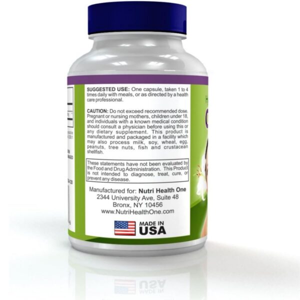 Frasco de cápsulas de 750 mg de colágeno hidrolizado