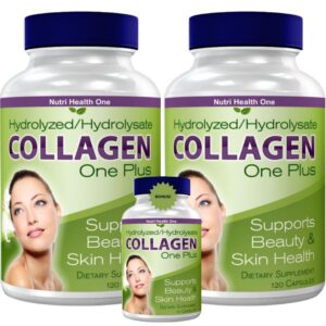 Vista frontal del bundle Collagen One Plus de NUTRI HEALTH ONE