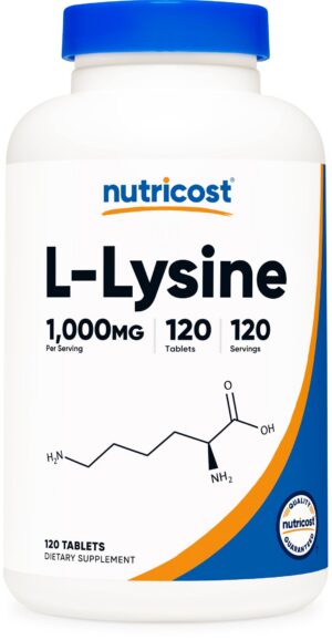 Version 1.0.0 Nutricost L-Lisina 1000 mg frasco
