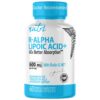 Bottle of Nutri R Alpha Lipoic Acid 600mg capsules