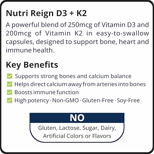 Cápsulas Nutri Reign D3 + K2
