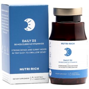 Frasco Nutri-Rich Vitamina D3 2000 UI