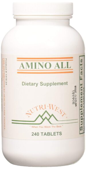 Version 1.0.0 Frente envase Nutri-West Amino All 240 Tabletas