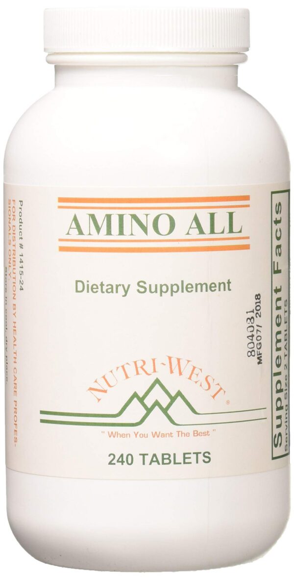 Frente envase Nutri-West Amino All 240 Tabletas