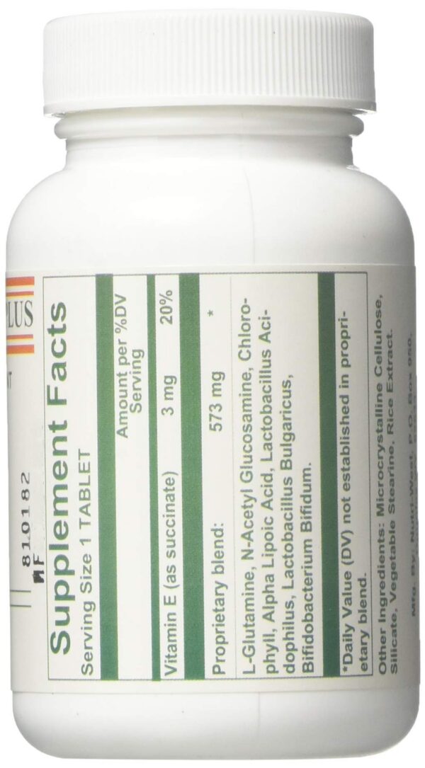 Etiqueta del envase Nutri-West L-Glutamina PLUS